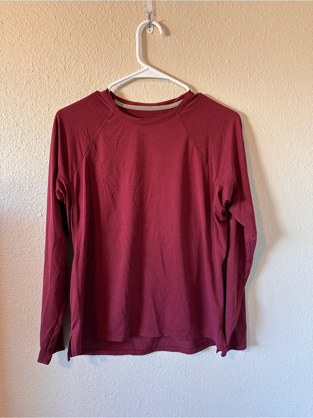 REI Co-op Long Sleeve Hiking Shirt Medium Red Maroon
